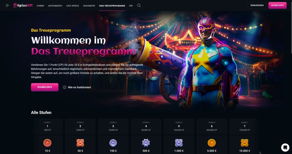 SpineUp Treueprogramm